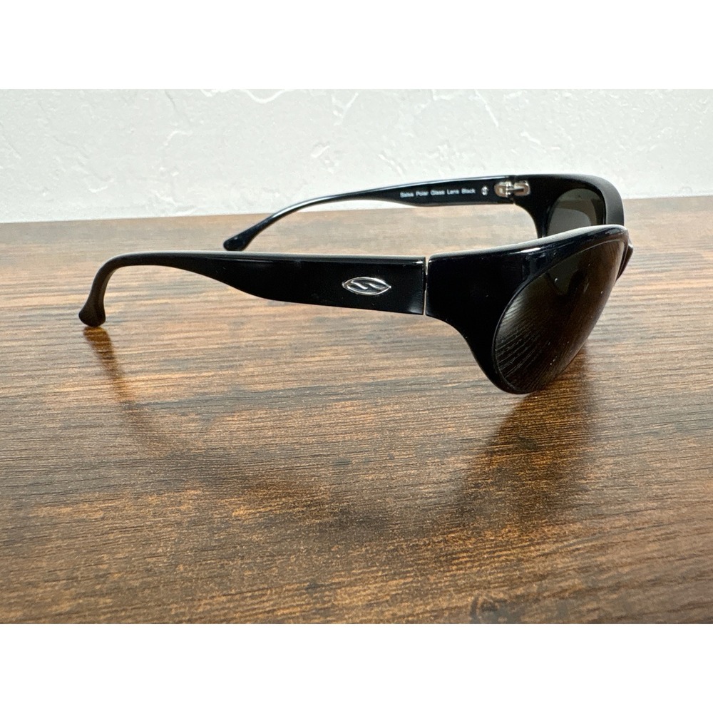 Smith Salsa Polarized Glass Lens Black Wrap Sunglasses Sporty Black Frames